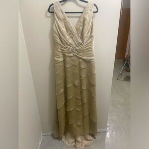 Size 12 Gold/Cream formal  dress NWT